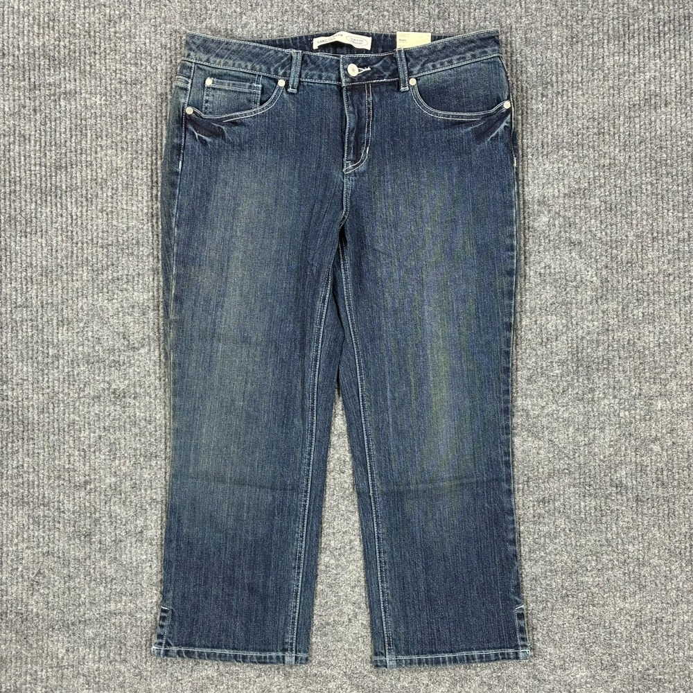 Canyon River Blues Curvy Fit Straight Jeans Womens 10 Dark‎ Wash Stretch Denim